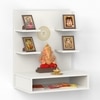 Bluewud Dhruv Engineered Wood Prayerut In White Finish