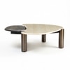 Chap Marble Coffee Table In Brass  Finish