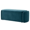 Risibol   Velvet 2 Seater Ottoman Bench  with Storage  in T Blue  Color