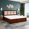 Eshaan Solid Wood Compact King Bed Box Storage Provincial Teak Finish Mattress 72 x 72 Inches