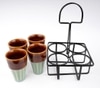 Turquoise Kulhad Caddy Tea Cup Set – Set of 4