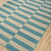 Jaipur Rugs Striped Wool 4x6 Feet Italian Straw And Capri Dhurrie Carpet