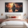The Castle Decor Lord Buddha Meditation Wall Painting Wooden Framed 27x48 Inch (Style 24)