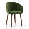 Meryl Fabric Lounge Chair in Olive Colour