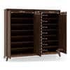Webster 48 Pair Shoe Rack in Walnut Finish