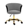 Doe Buck Paolo Black Houndstooth Upholstered Swivel Office Chair