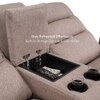 Silvana Two Seater Motorized Fabric Recliner in Taupe Beige Colour