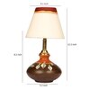 Table Lamp Earthen Handcrafted with White Shade (8x12")