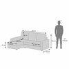 Apollo Sofa (Colour : Sandshell Beige, Cushion : Soft, Back Type : High Back, Seating Capacity : Left Aligned 2 Seater + Left Aligned Chaise + Ottoman)