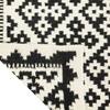 Imperial Knots Black and White Pixel Kilim Hand Woven Dhurrie 4x6 Feet