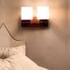 Eliante Key Wood And Iron Wall Light With Glass In Gold And Brown Colour
