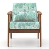Brooks Armchair - Natural -Chitra Velvet-Mint