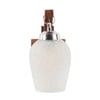 Devansh Solid Wood Electric Wall Light in Brown Colour with White Shade Count of 1 Light