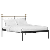Iver Metal Non Storage King Bed in Satin Black Finish