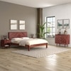 Dado Solid Wood King Non Storage Bed in Brown Colour