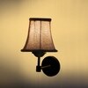Devansh Gold Wall Mounted Lamp With Beige Jute Shade