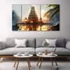 The Castle Decor Temple Wall Painting Wooden Framed 27x48 Inch (Style 2)