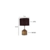 Gertrude Brown Natural Fiber Shade Table Lamp with Natural Wooden Base