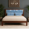 Sierra Solid Wood Non Storage Queen Bed in Provincial Teak Finish
