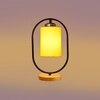 Devansh Yellow Cotton Drum Wooden & Iron Table Lamp -17 Inch Height -E