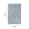 Neulooms Handloom Knotted Reversible Flatweave Area Rug Blue or Ivory 6x9