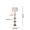 Devansh Shelf Wooden Floor Lamp