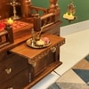 D'Dass Honey Finish Solid Sheesham Wooden Temple For Pooja