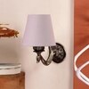 Devansh Metal Electric Wall Light in Antique Gold Colour with Grey Shade Count of 1 Light
