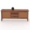 Adam Solid Wood Free Standing TV Unit in Teak Finish