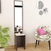 Alesti Engineered Wood Slim Dressing Table Full Length Mirror with Utility Shelf (Wenge & White)