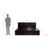 Graeae Solid Wood King Size Drawer Storage Bed In Melamine Finish