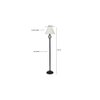 Gabrielle Black Cotton Shade Floor Lamp