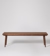 Burk Solid Wood Bench In Dark Brown Finish