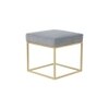 Benton Nesting Clear Glass Coffee Table Set With 4 Stools In Gold Finish