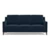 Abbey 3 Seater Fabric Sofa In Sea Port Blue Velvet Colour