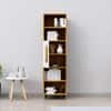 Hexa Engineered Wood Bookshelf Multipurpose Storage Rack in Giant Wood and Frosty White Colour