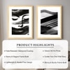 Abstract Face Black and White Set of 2 Framed Posters 45x60 cm