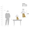 Helia Gold Handcrafted Tall Table Lamp