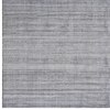 Mist Linear Pet Yarn Rectangle Carpets Hand Loom in Grey Colour
