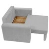 Alfon 1 Seater Velvet Pull Out Sofa Cum Bed with Storage In Grey