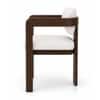 Burbon Solid Wood Upholstered Dining Chair in Walnut Finish