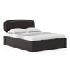 Nimbus Solid Wood Queen Size Bed With Hydraulic Storage (Mahogany Finish)