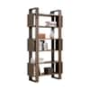 Hexa Engineered Wood Bookshelf Multipurpose Storage Rack in Giant Wood and Frosty White