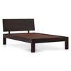 Boston Solid Wood Compact Queen Size Bed In Mahogany Finish