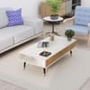 Hexa Engineered Wood Coffee Table With Metal Legs In Satvario