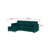 Wego 3 Seater RHS Pull Out Sofa cum Bed  in Blue Colour