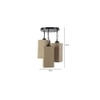 Layton Beige Natural Fiber Cluster Hanging Light