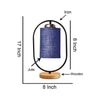 Devansh Blue Jute  Wooden Floor & Iron Table Lamp -17 Inch Height  -M