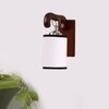 Devansh Solid Wood Electric Wall Light in Brown Colour with Multi Shade Count of 1 Light
