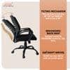 Iris Mid Back Mesh Office Chair Black Color